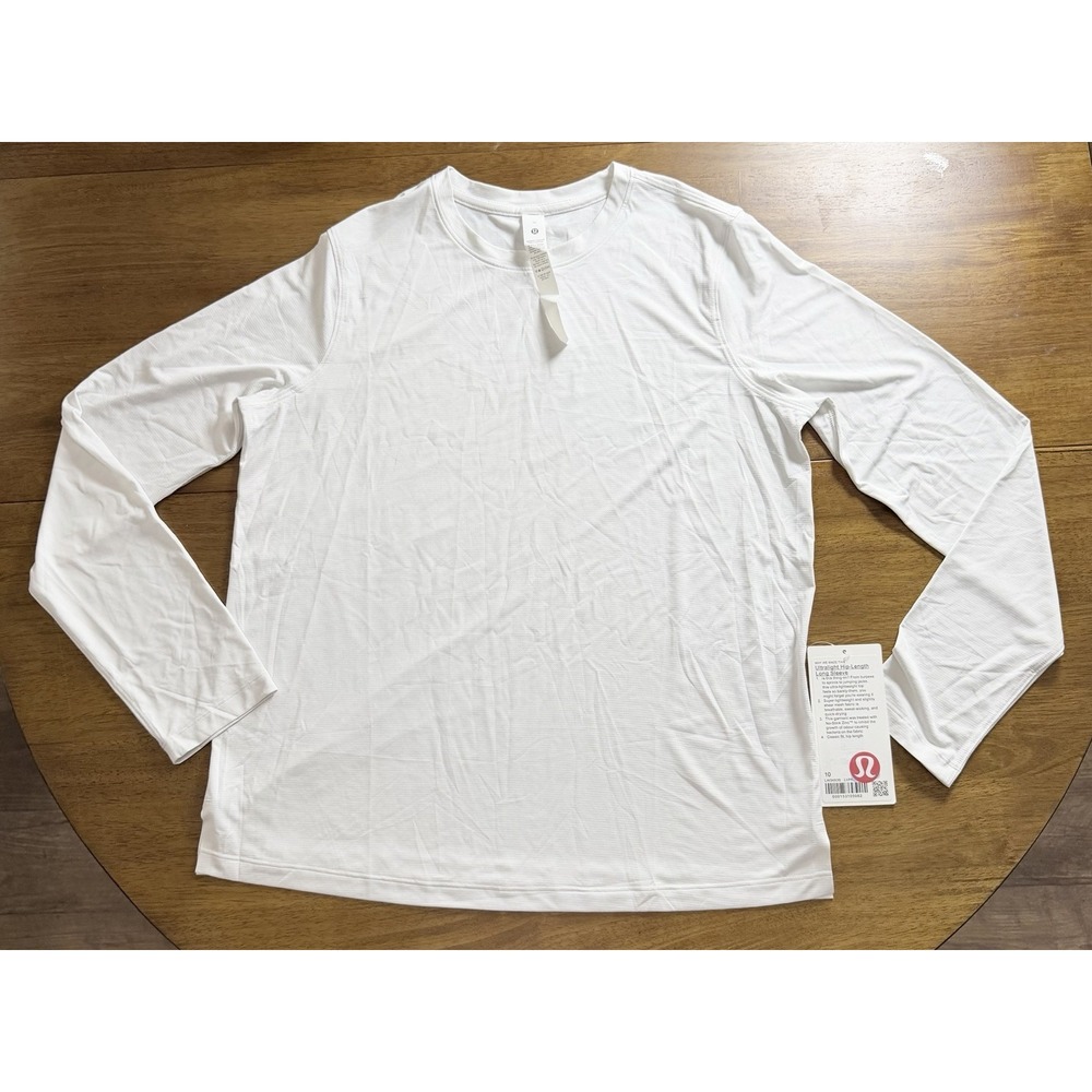 Lululemon Ultralight Hip-Length Long Sleeve Shirt Light Vapor 10 NWT